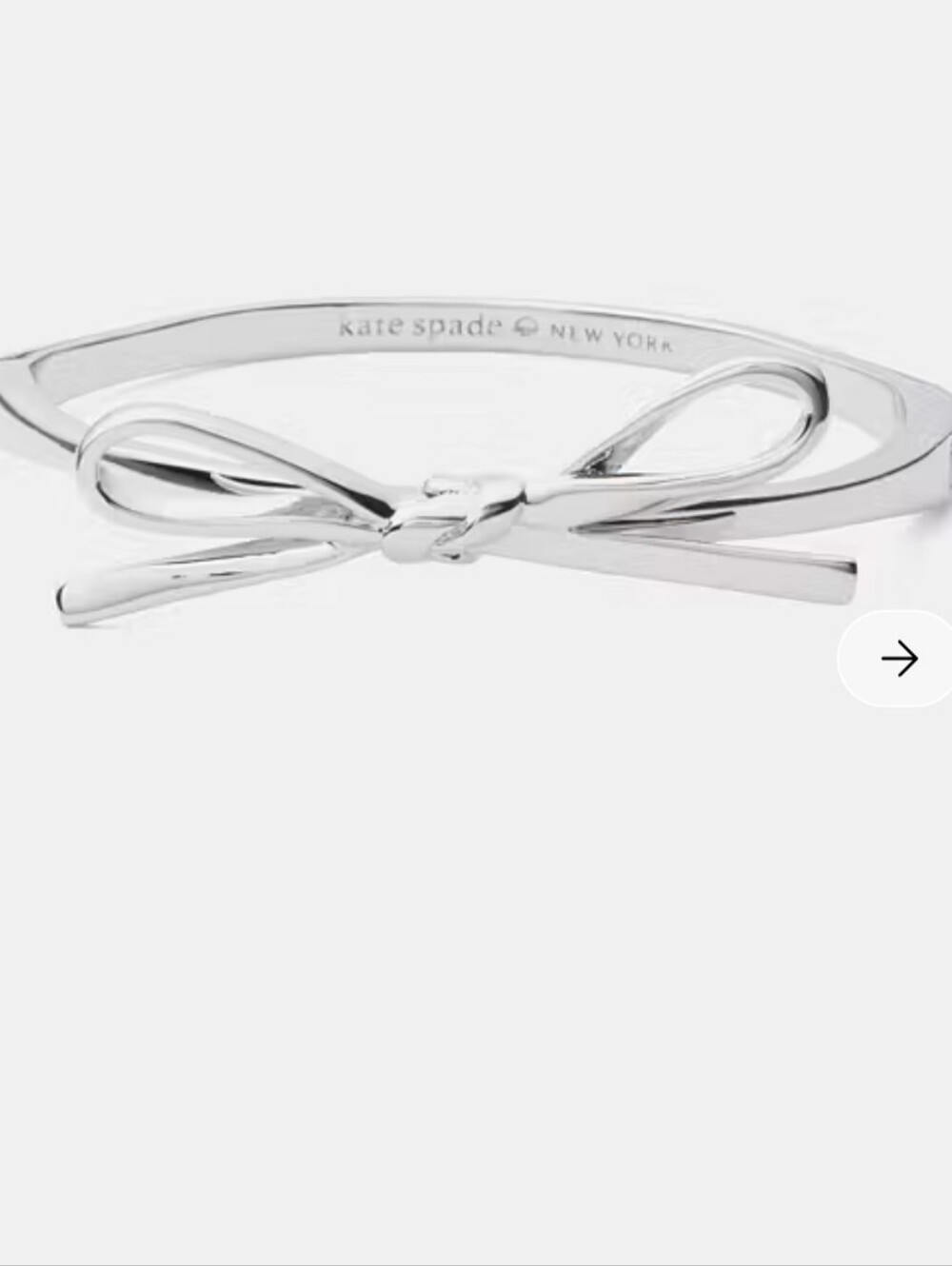 kate spade New York Silver Bow Bangle Bracelet